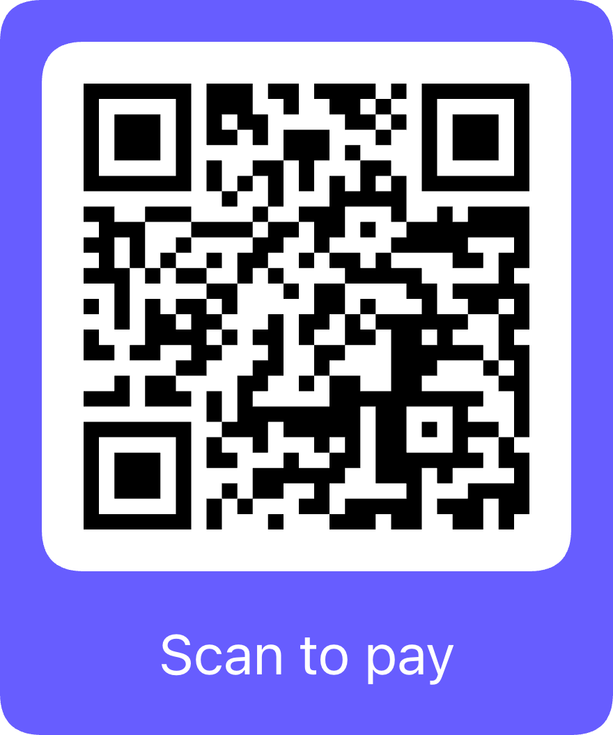 Support with Stripe QR code